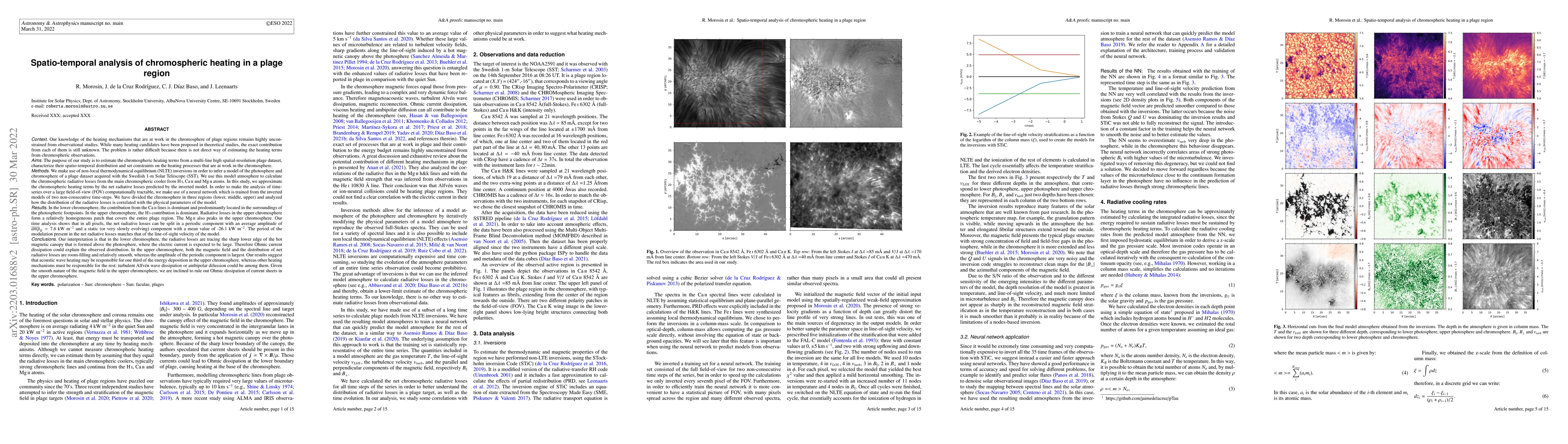 Thumbnail for Spatio-temporal analysis of chromospheric heating in a plage region