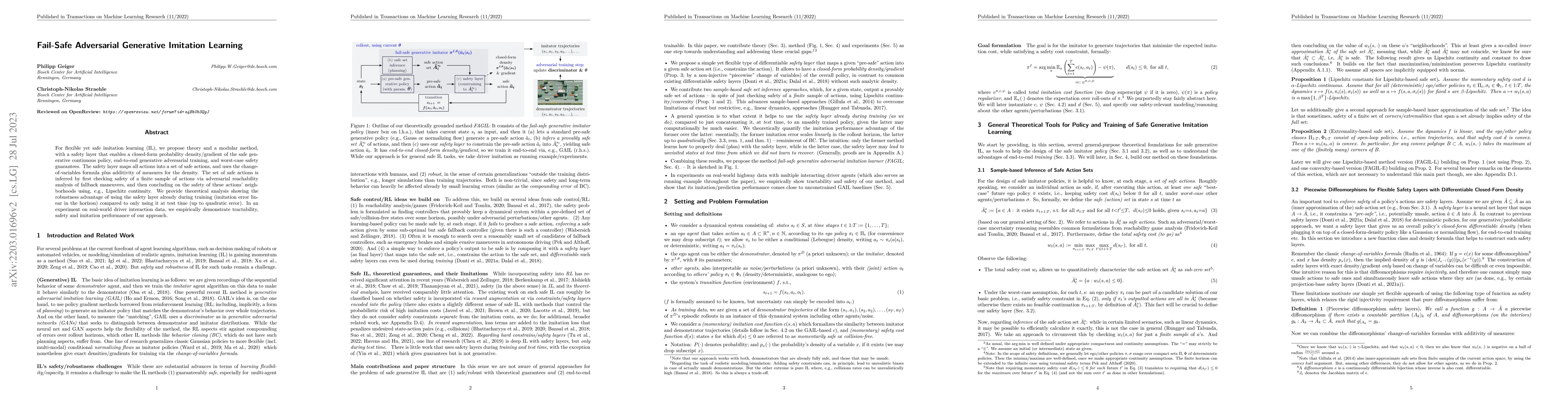 Thumbnail for Fail-Safe Adversarial Generative Imitation Learning