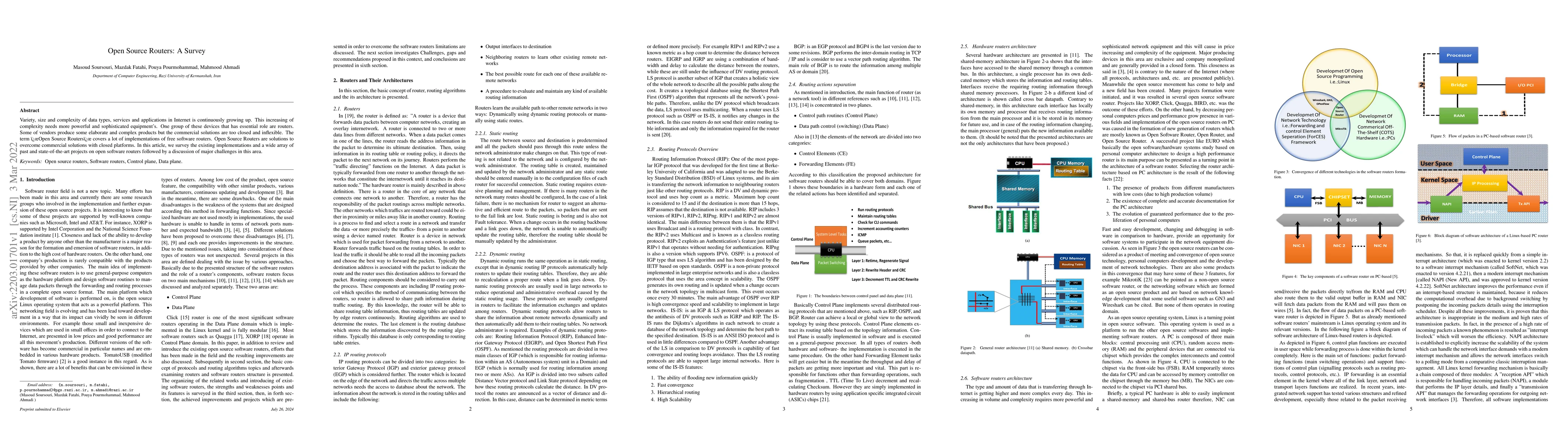 Thumbnail for Open Source Routers: A Survey