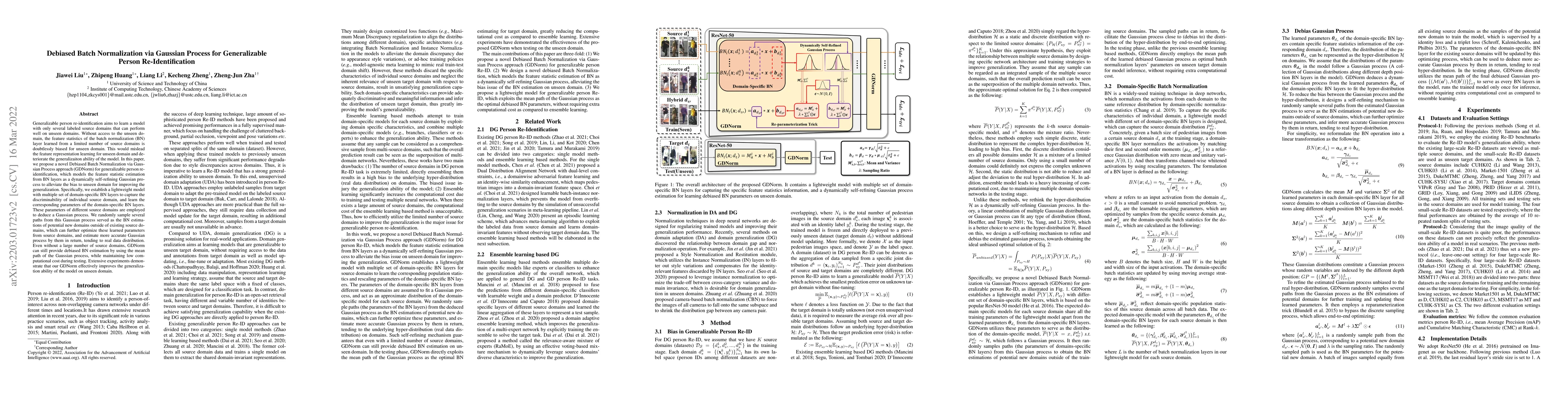 Thumbnail for Debiased Batch Normalization via Gaussian Process for Generalizable
  Person Re-Identification