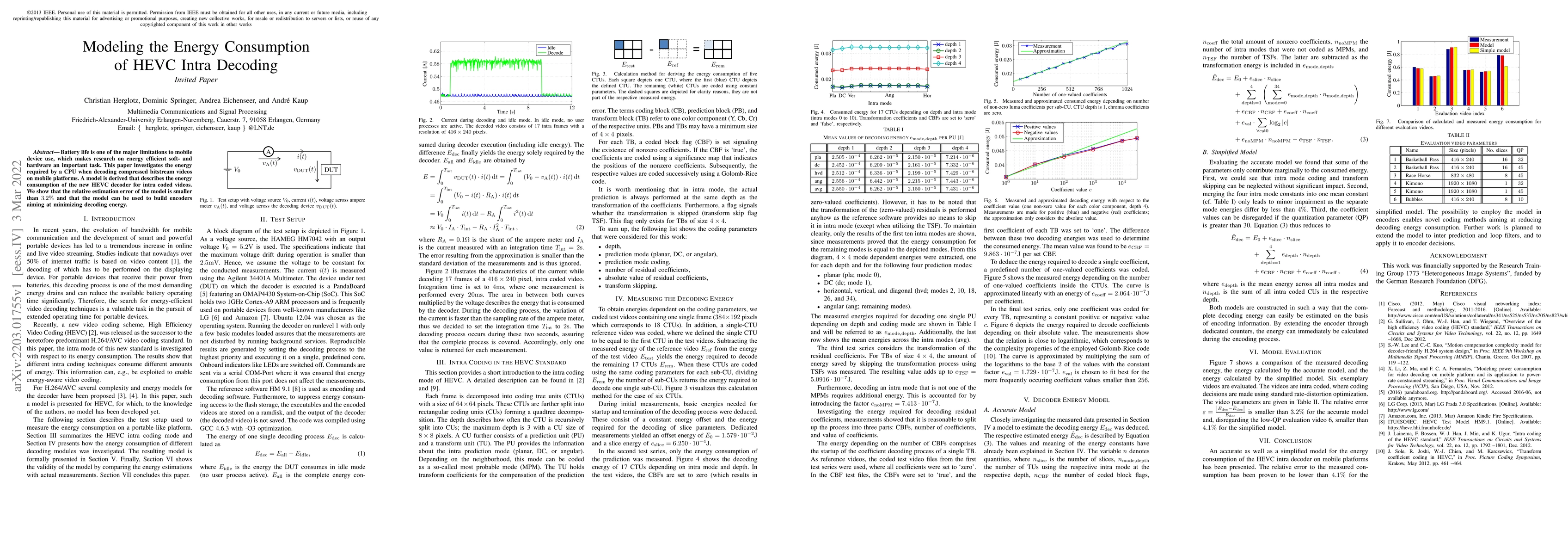 Thumbnail for Modeling the Energy Consumption of HEVC Intra Decoding