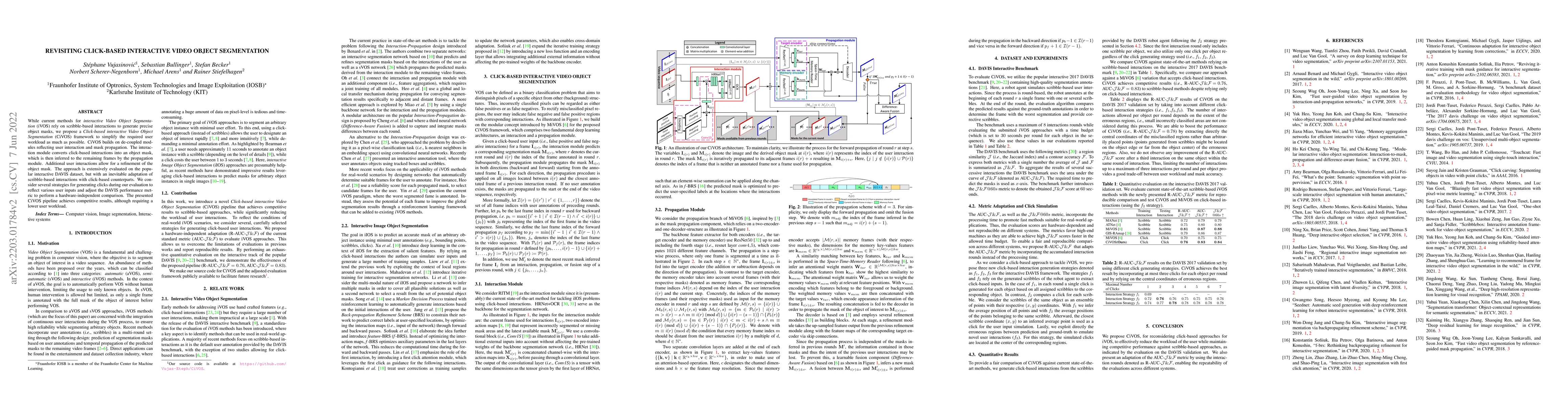 Thumbnail for Revisiting Click-based Interactive Video Object Segmentation