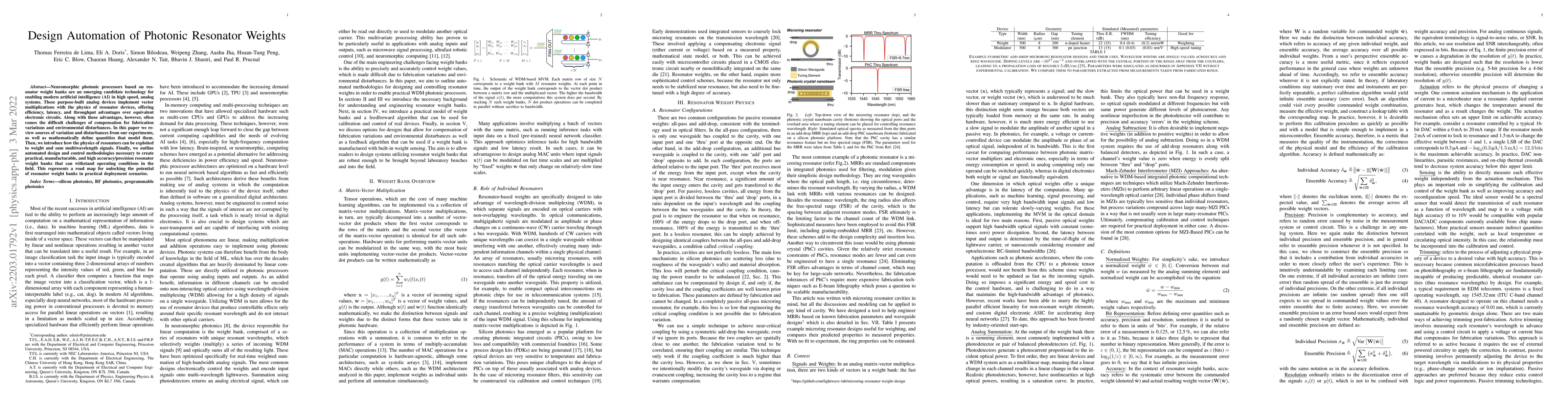 Thumbnail for Design Automation of Photonic Resonator Weights