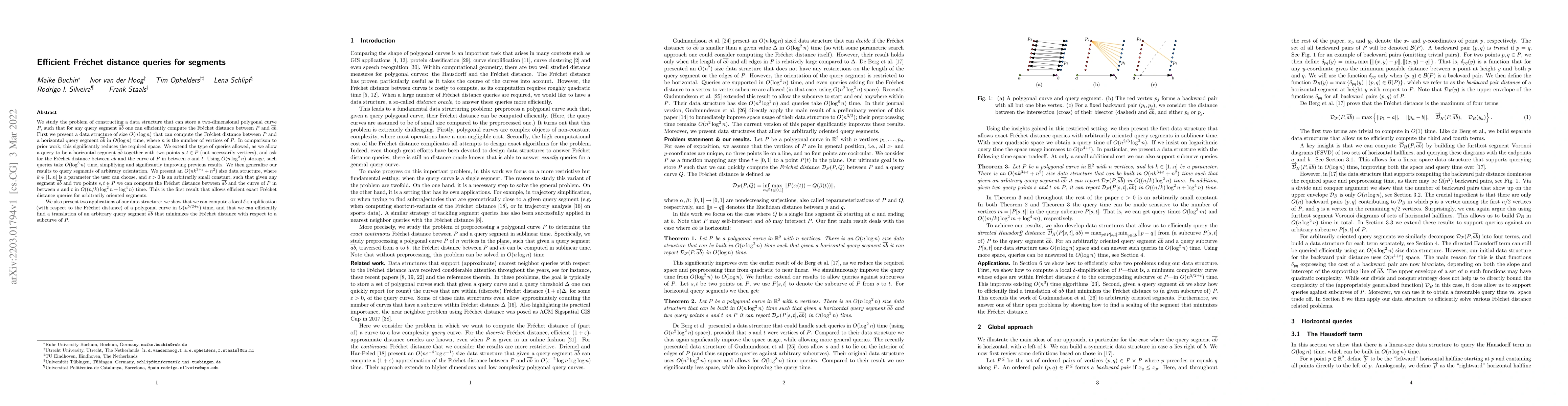 Thumbnail for Efficient Fr\'echet distance queries for segments