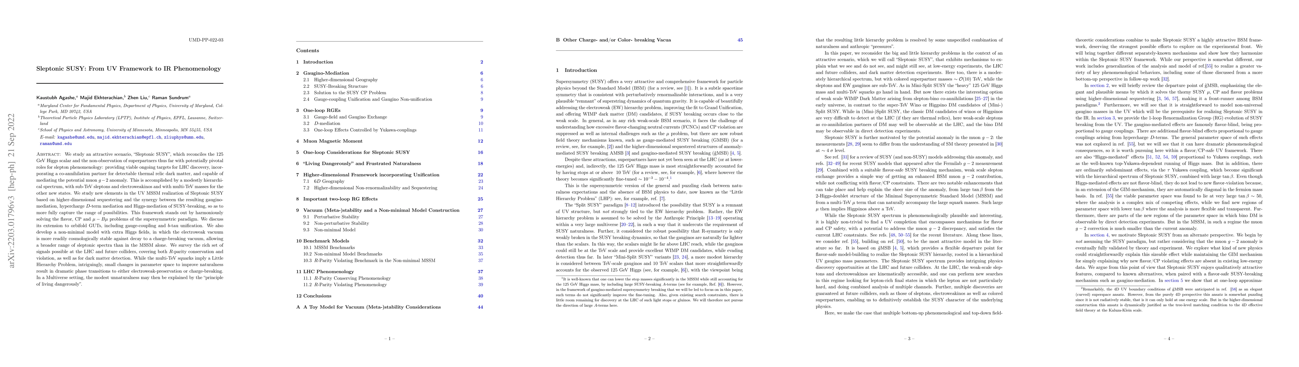 Thumbnail for Sleptonic SUSY: From UV Framework to IR Phenomenology