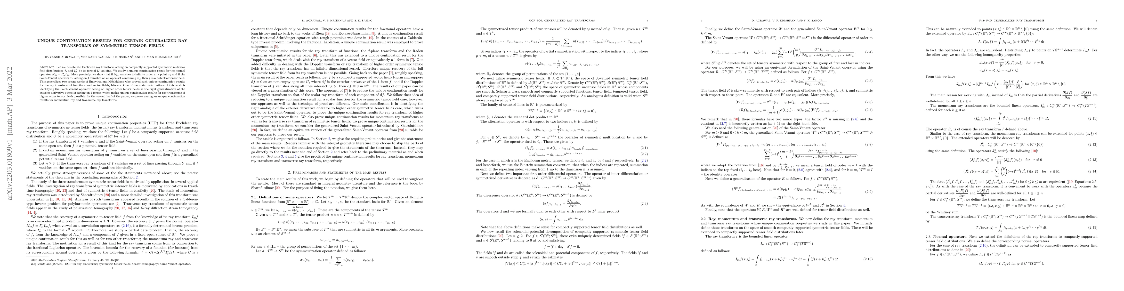 Thumbnail for Unique continuation results for certain generalized ray transforms of
  symmetric tensor fields