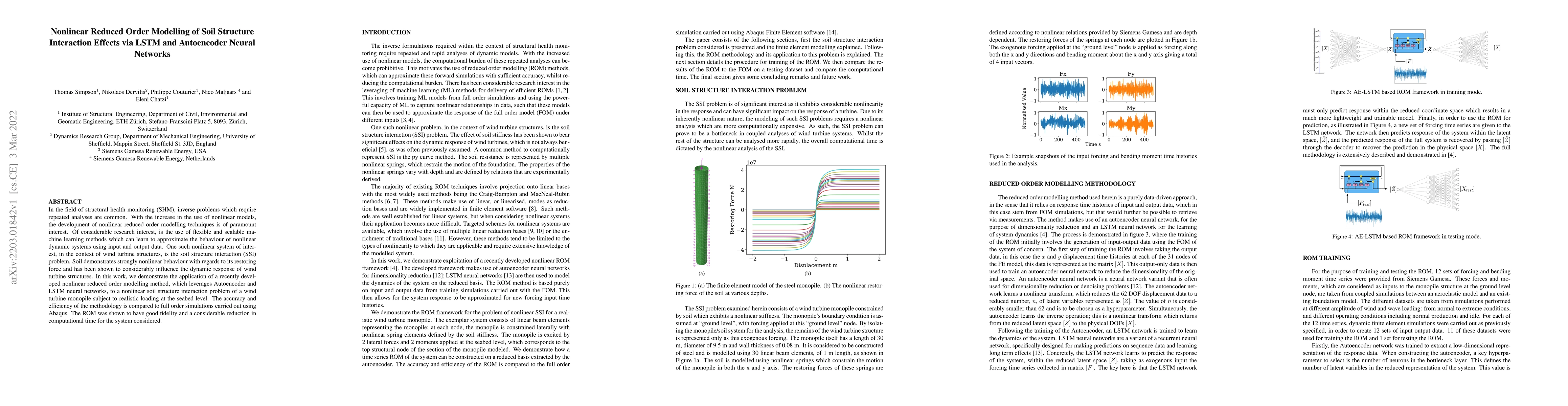 Thumbnail for Nonlinear Reduced Order Modelling of Soil Structure Interaction Effects
  via LSTM and Autoencoder Neural Networks