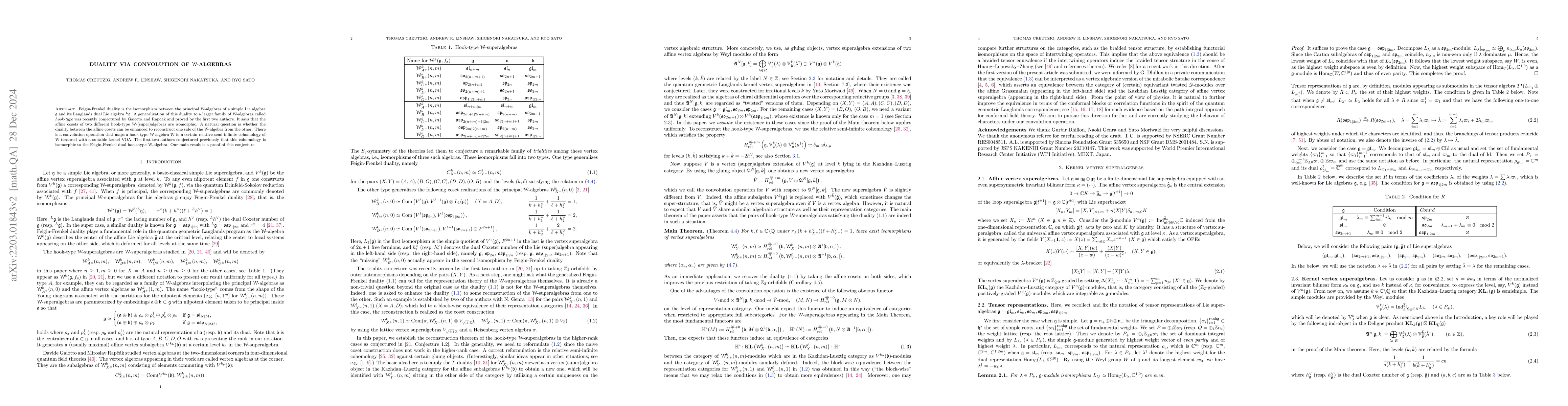 Thumbnail for Duality via convolution of W-algebras
