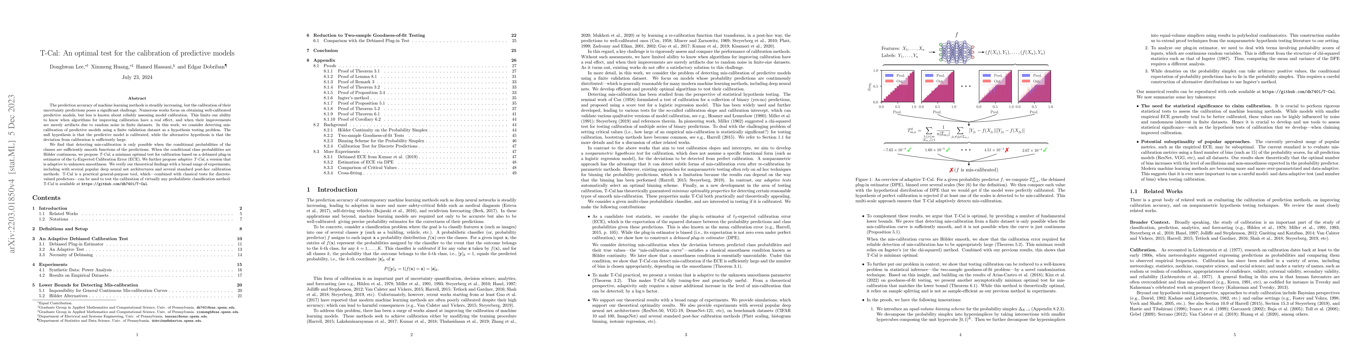 Thumbnail for T-Cal: An optimal test for the calibration of predictive models