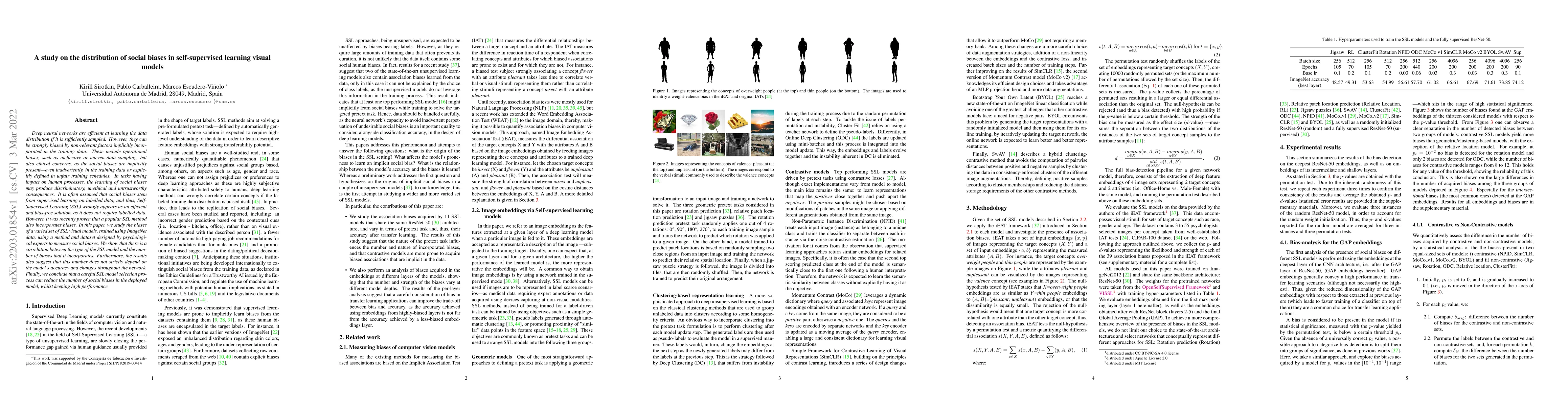 Thumbnail for A study on the distribution of social biases in self-supervised learning
  visual models