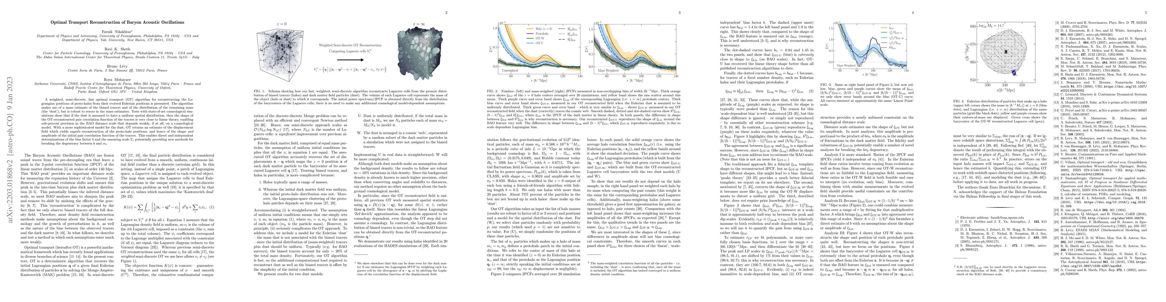 Thumbnail for Optimal Transport Reconstruction of Baryon Acoustic Oscillations