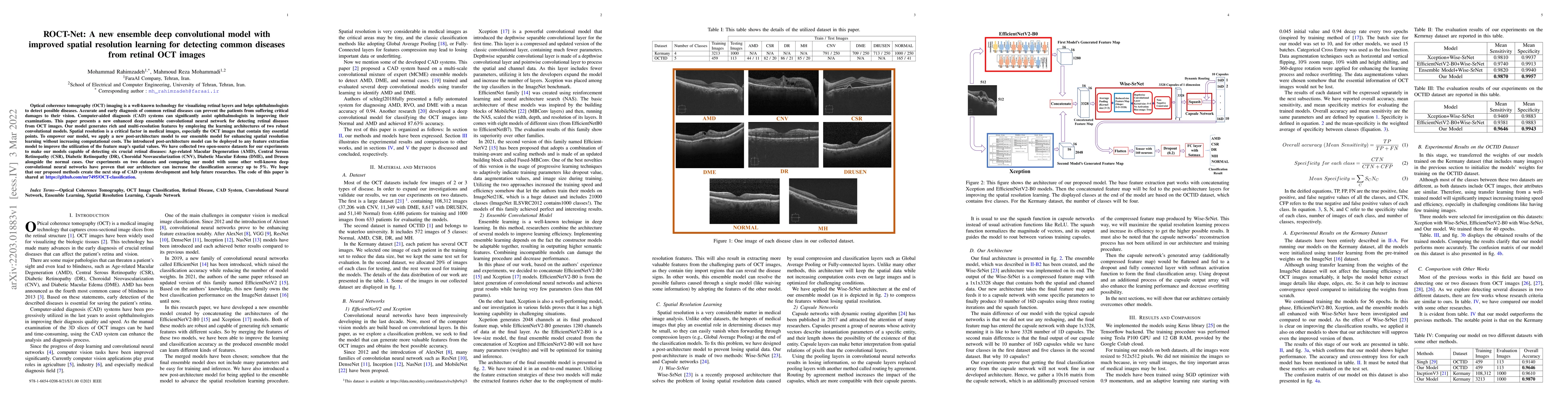 Thumbnail for ROCT-Net: A new ensemble deep convolutional model with improved spatial
  resolution learning for detecting common diseases from retinal OCT images