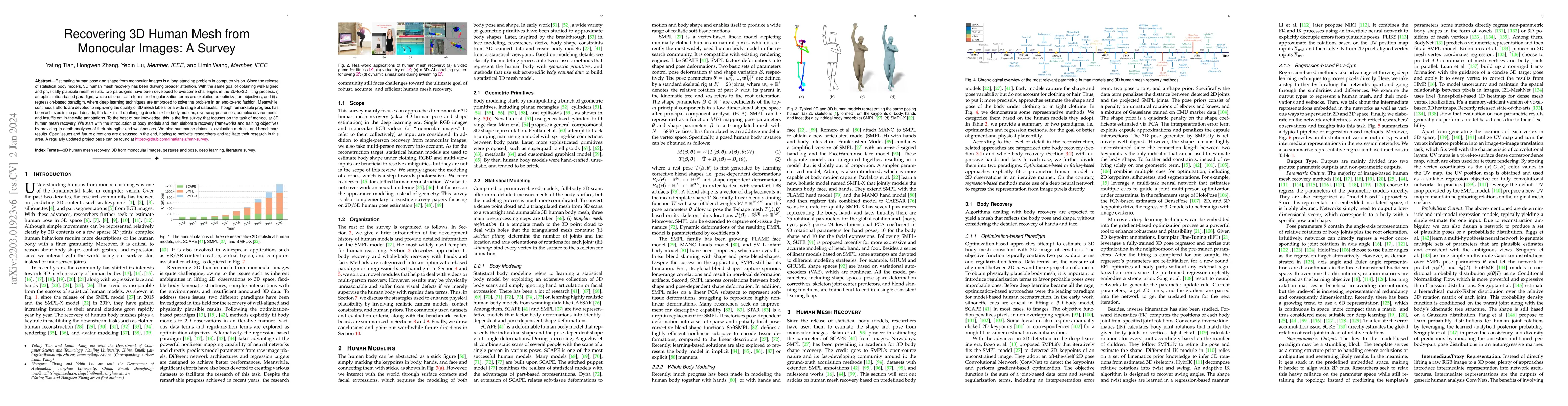Thumbnail for Recovering 3D Human Mesh from Monocular Images: A Survey