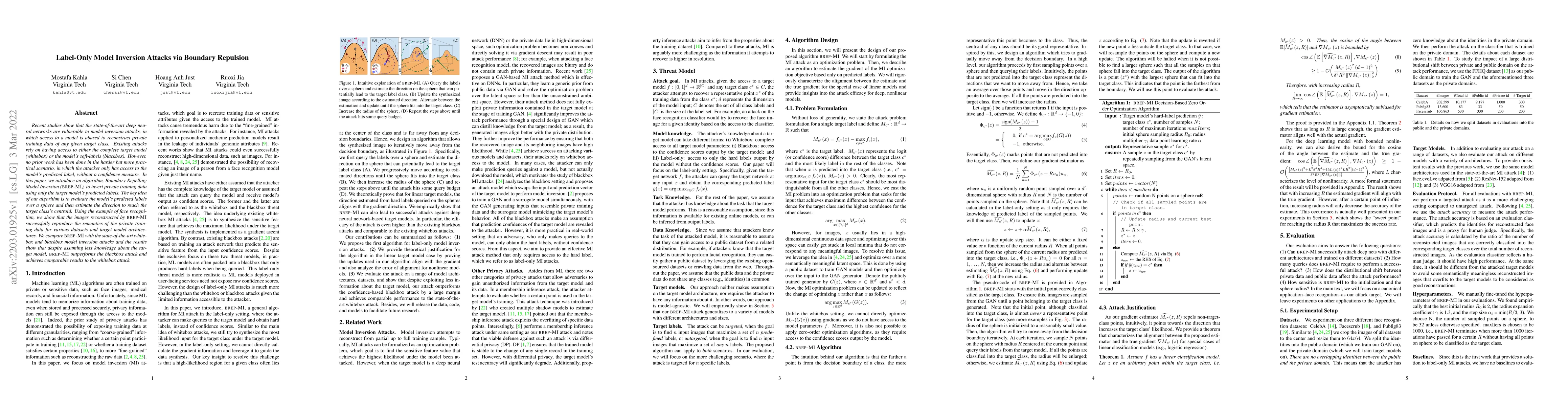 Thumbnail for Label-Only Model Inversion Attacks via Boundary Repulsion
