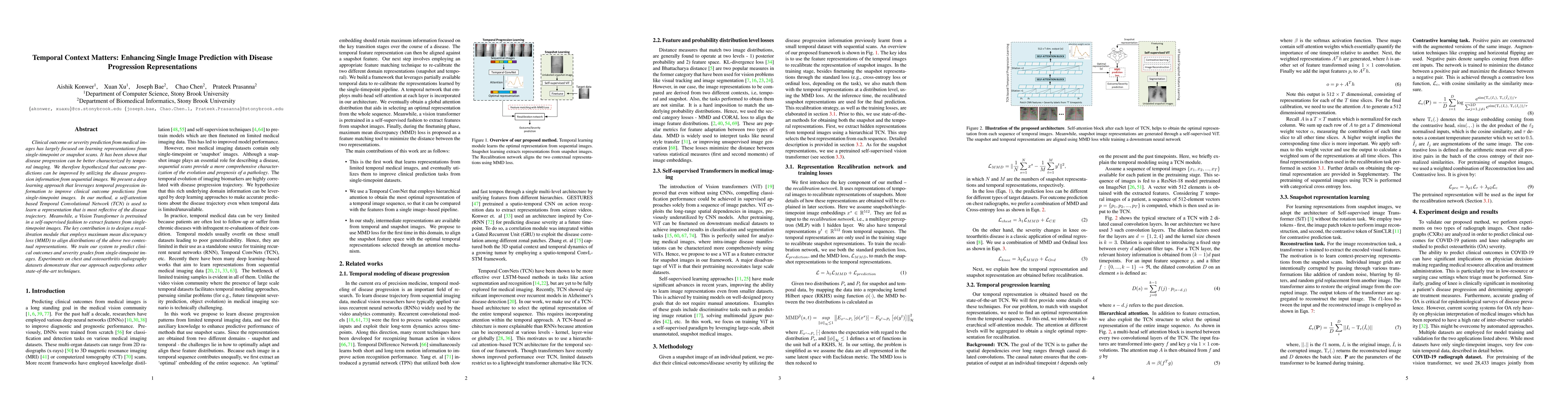 Thumbnail for Temporal Context Matters: Enhancing Single Image Prediction with Disease
  Progression Representations