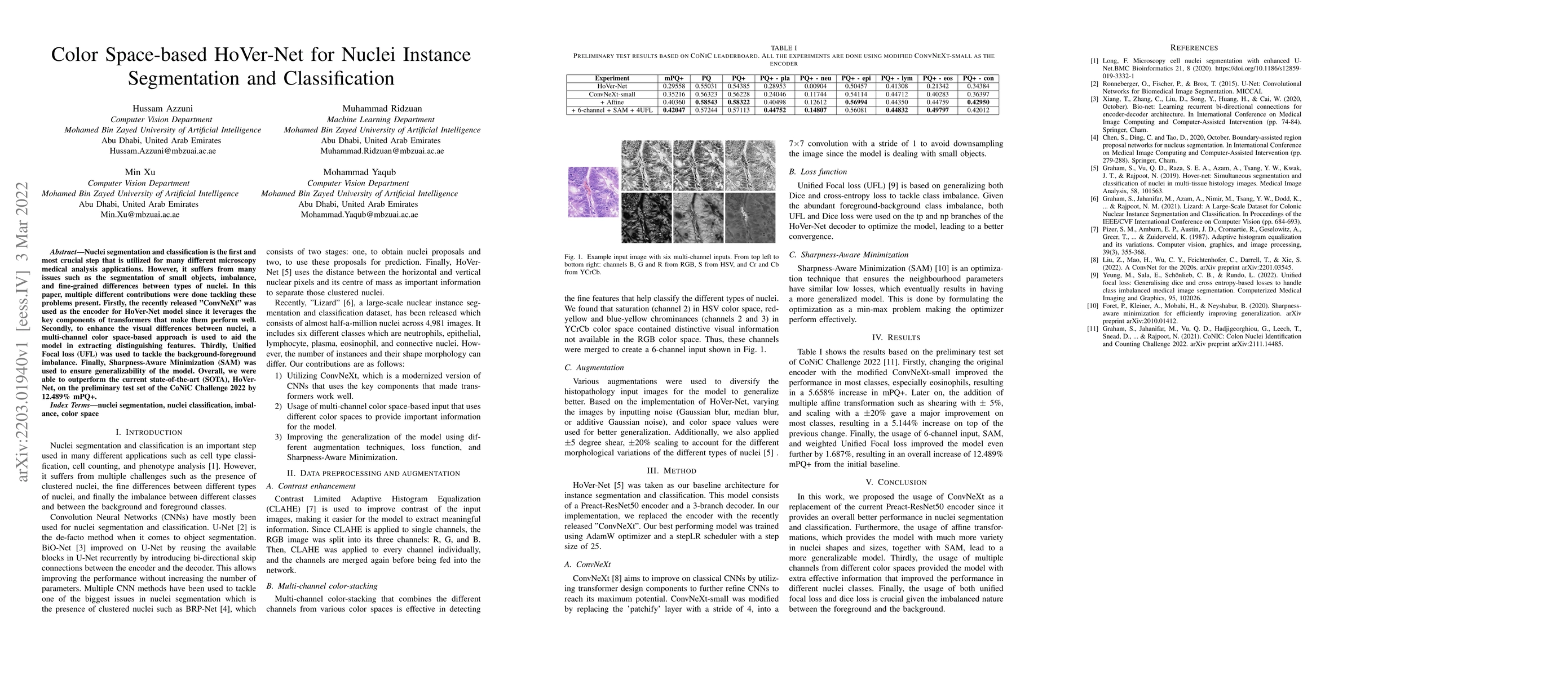 Thumbnail for Color Space-based HoVer-Net for Nuclei Instance Segmentation and
  Classification