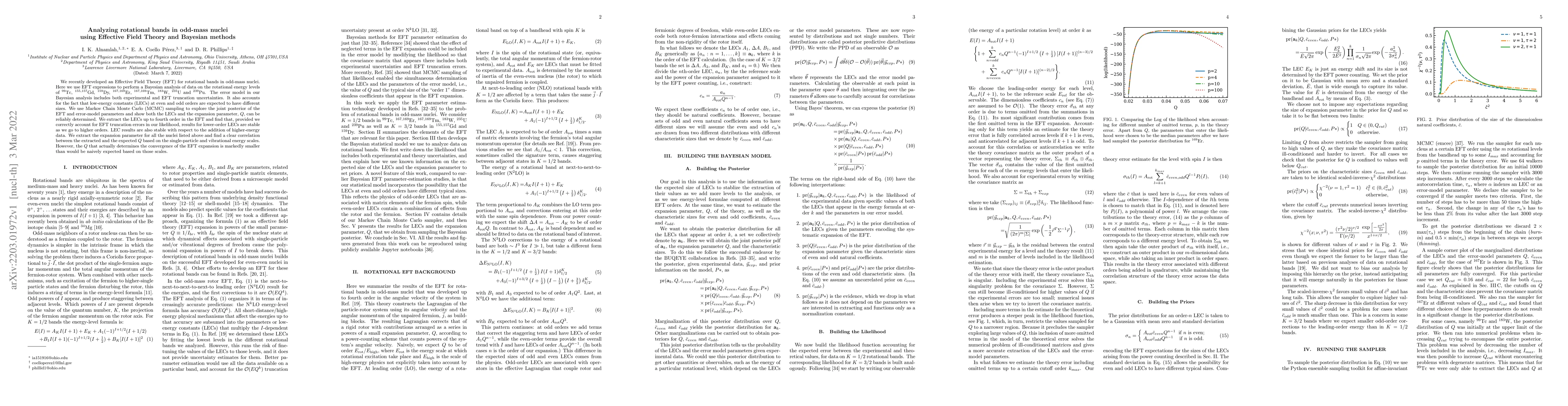 Thumbnail for Analyzing rotational bands in odd-mass nuclei using Effective Field
  Theory and Bayesian methods