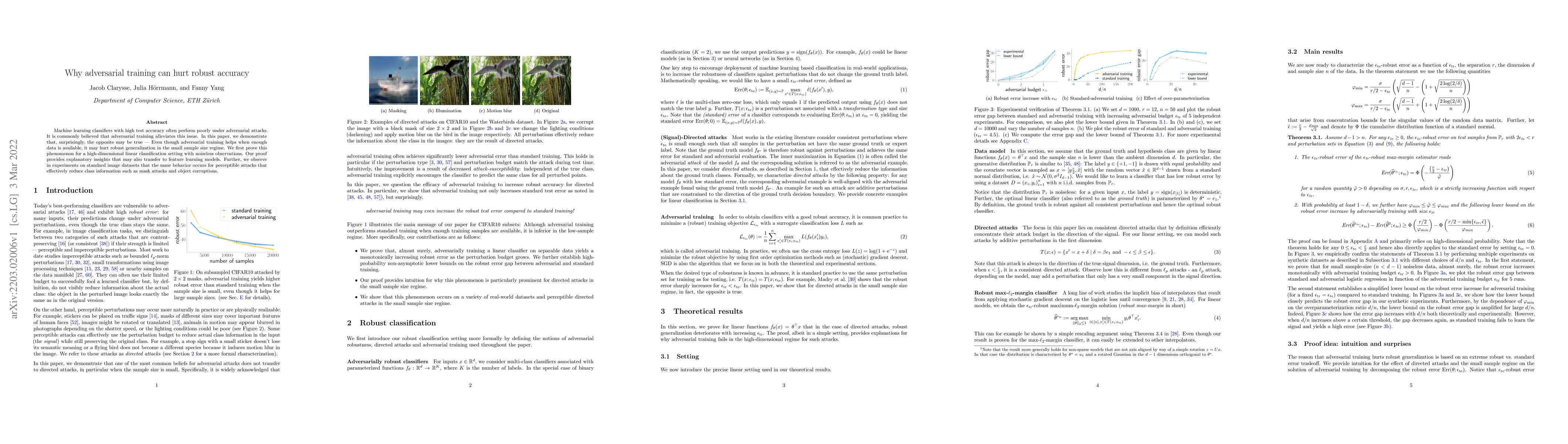 Thumbnail for Why adversarial training can hurt robust accuracy