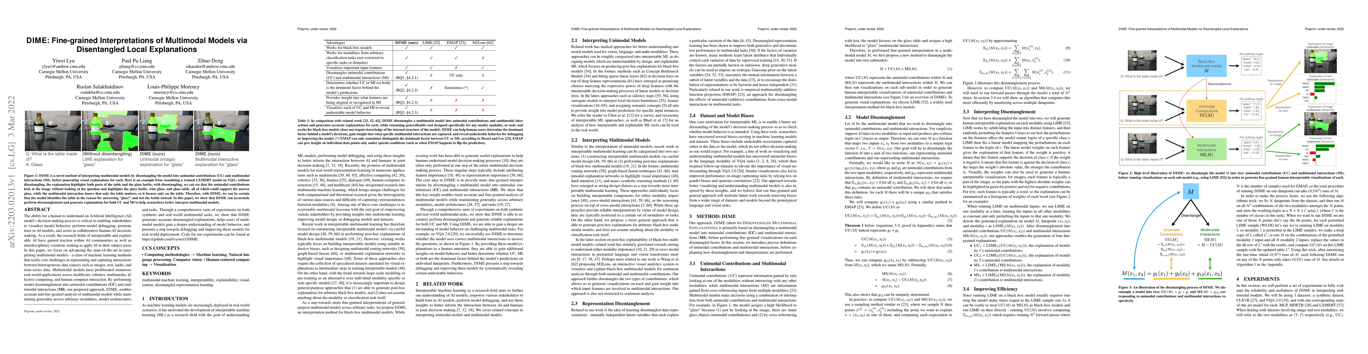 Thumbnail for DIME: Fine-grained Interpretations of Multimodal Models via Disentangled
  Local Explanations