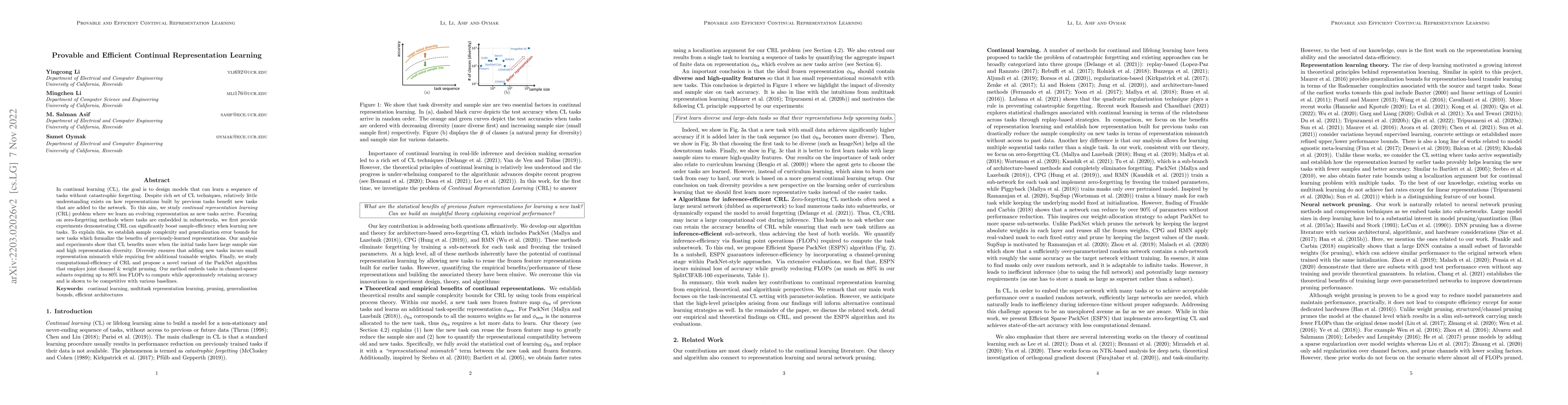 Thumbnail for Provable and Efficient Continual Representation Learning