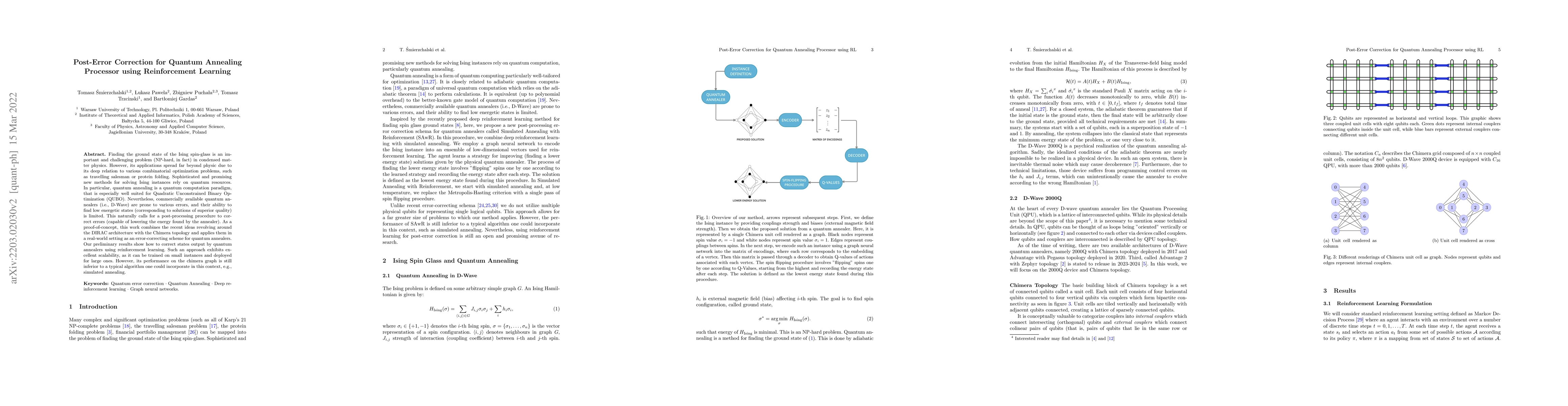 Thumbnail for Post-Error Correction for Quantum Annealing Processor using
  Reinforcement Learning