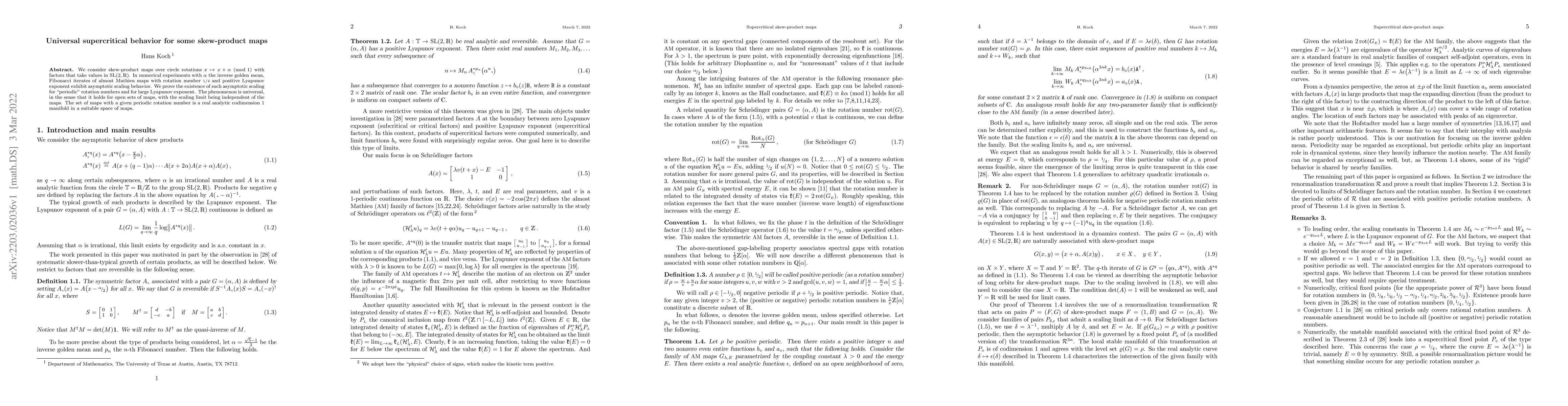 Thumbnail for Universal supercritical behavior for some skew-product maps