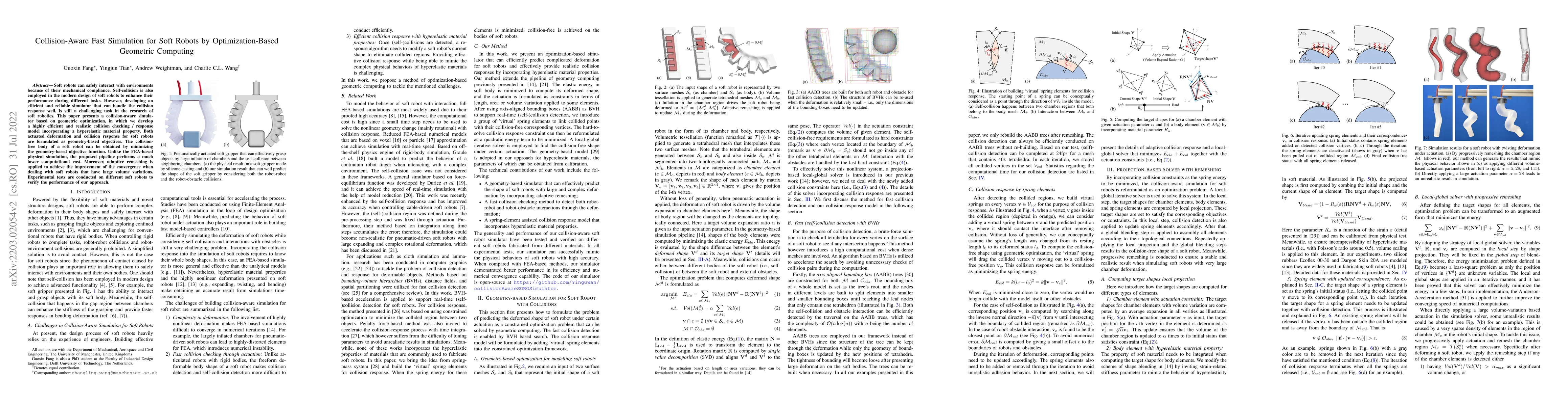 Thumbnail for Collision-Aware Fast Simulation for Soft Robots by Optimization-Based
  Geometric Computing