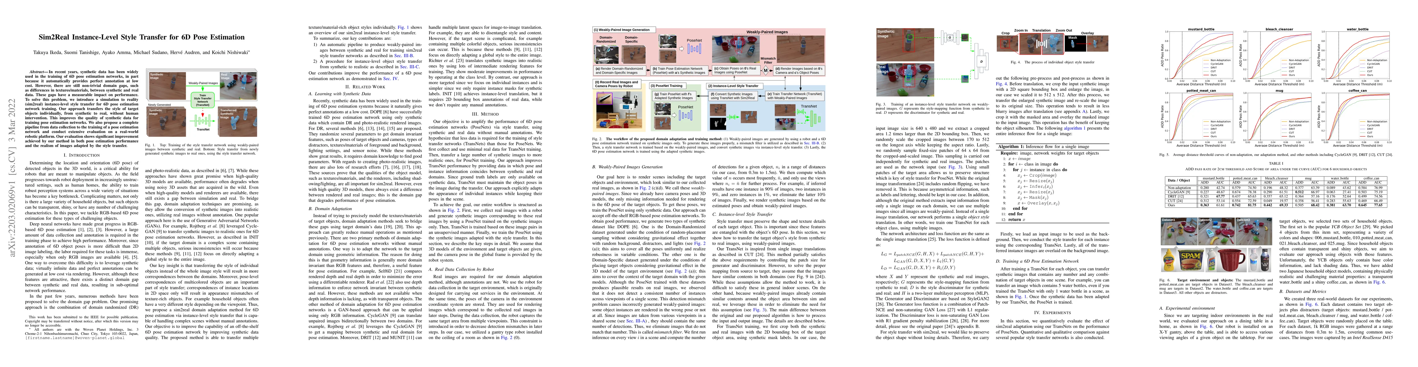 Thumbnail for Sim2Real Instance-Level Style Transfer for 6D Pose Estimation