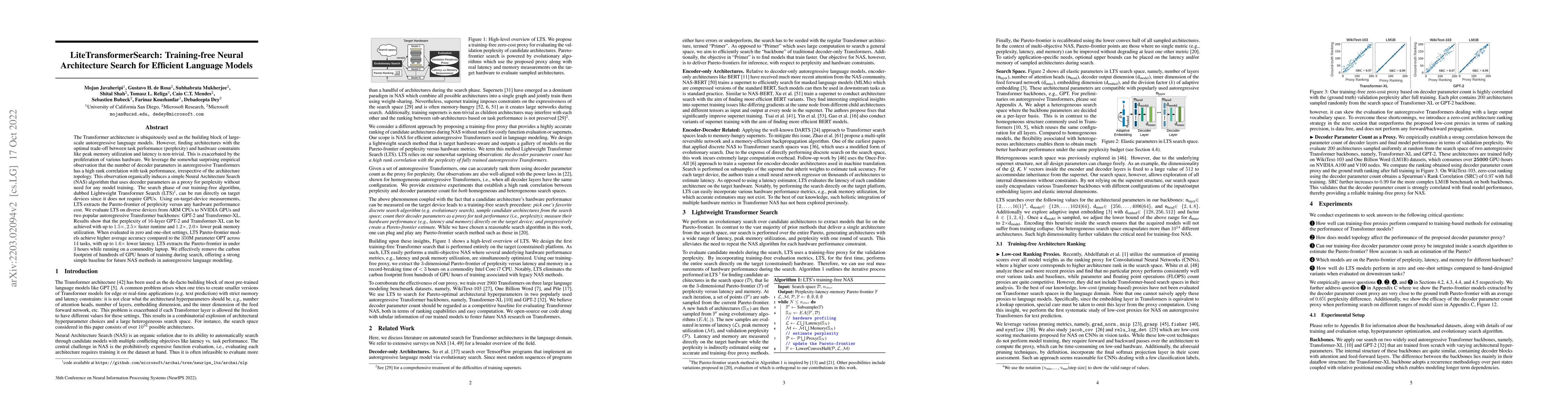 Thumbnail for LiteTransformerSearch: Training-free Neural Architecture Search for
  Efficient Language Models