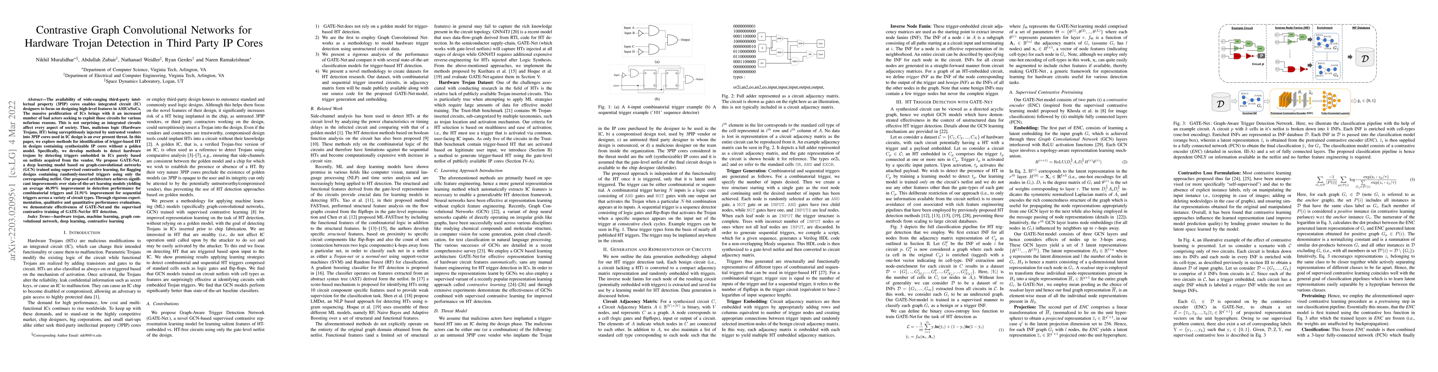 Thumbnail for Contrastive Graph Convolutional Networks for Hardware Trojan Detection
  in Third Party IP Cores