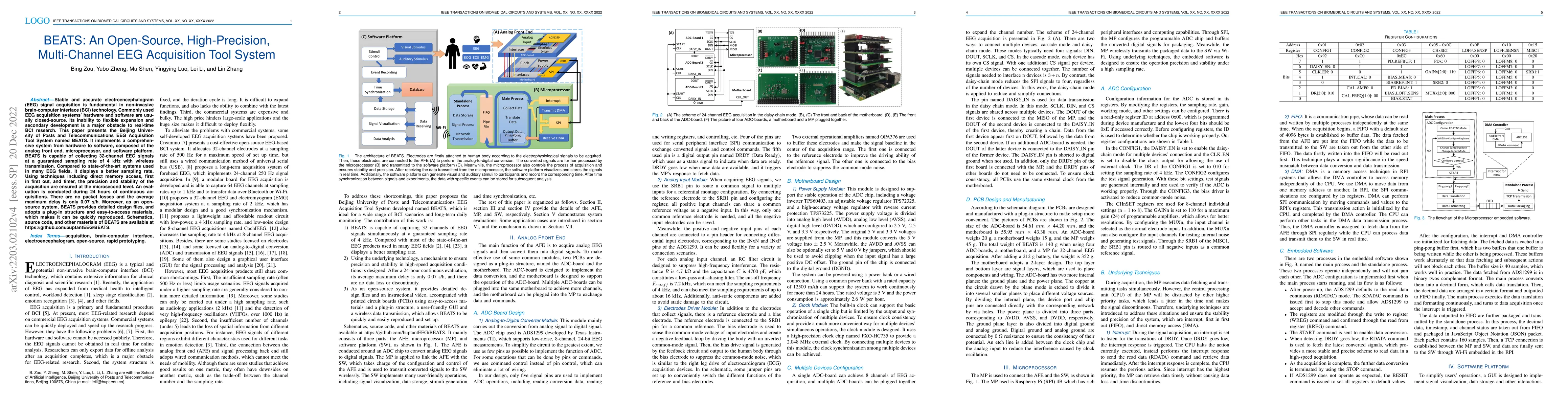 Thumbnail for BEATS: An Open-Source, High-Precision, Multi-Channel EEG Acquisition
  Tool System