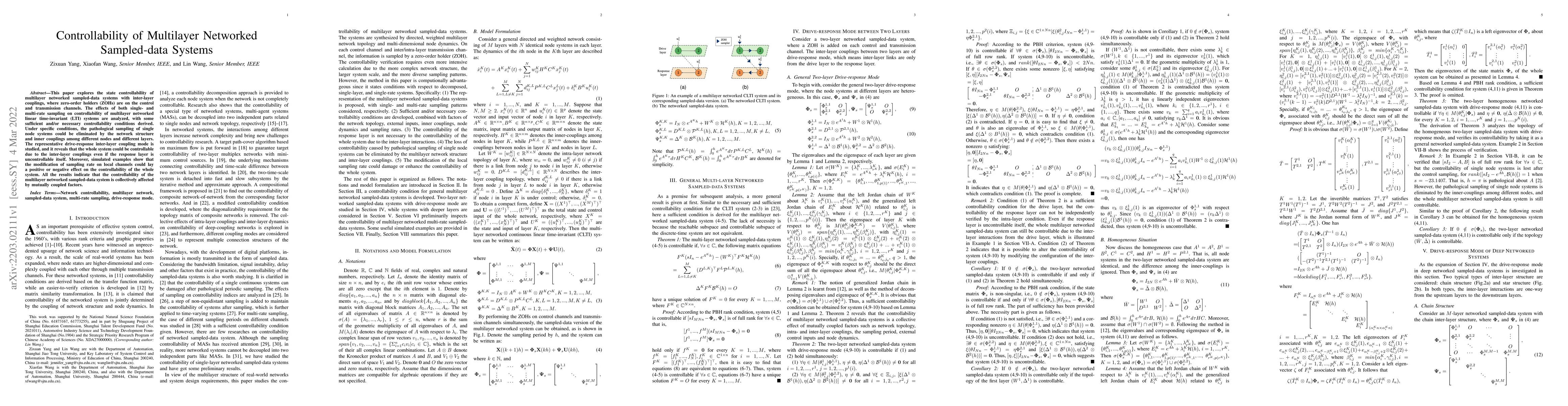 Thumbnail for Controllability of Multilayer Networked Sampled-data Systems