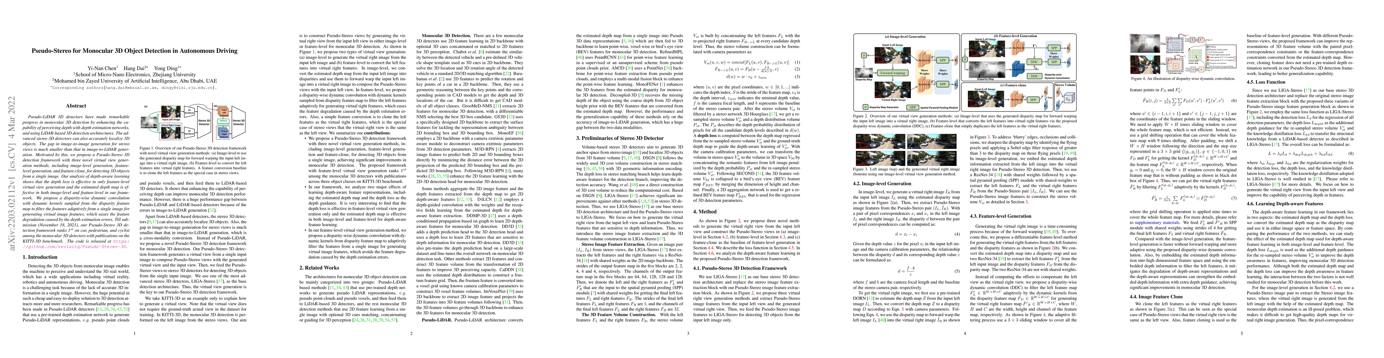 Thumbnail for Pseudo-Stereo for Monocular 3D Object Detection in Autonomous Driving