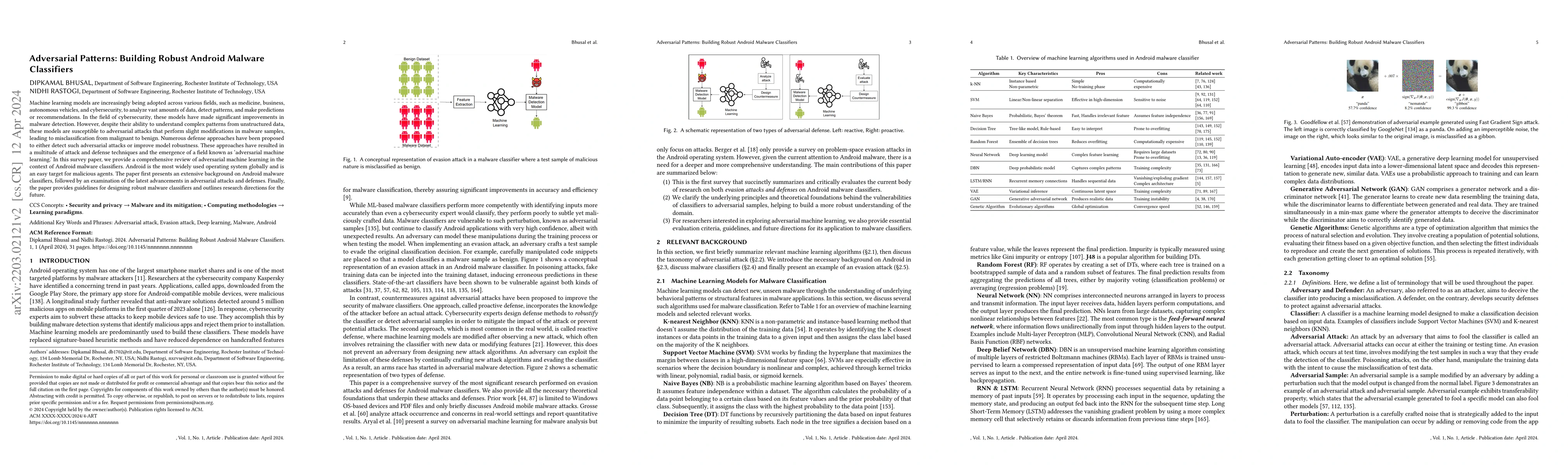 Thumbnail for Adversarial Patterns: Building Robust Android Malware Classifiers