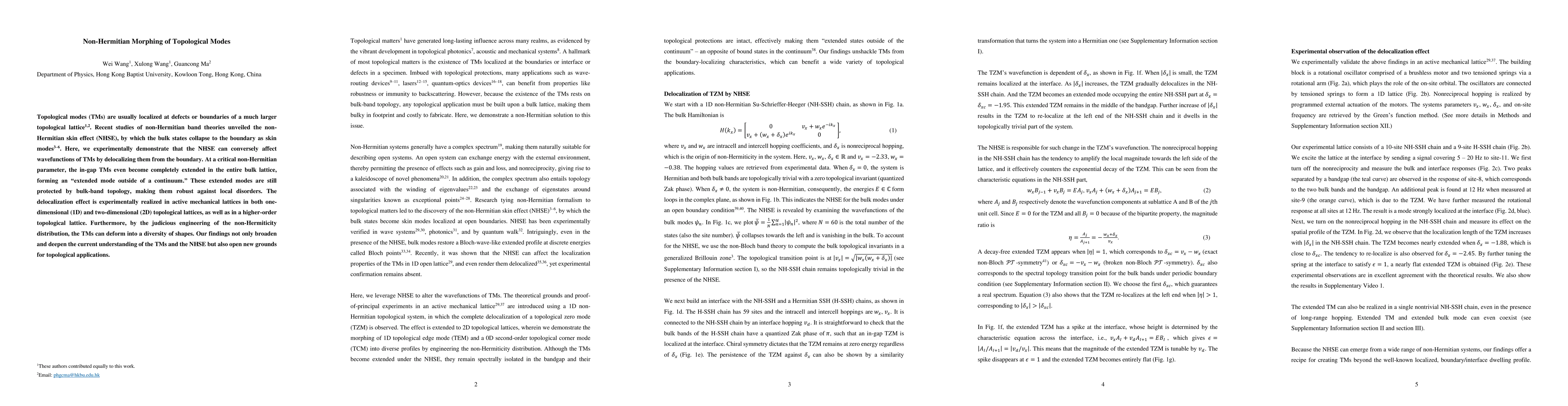 Thumbnail for Non-Hermitian Morphing of Topological Modes