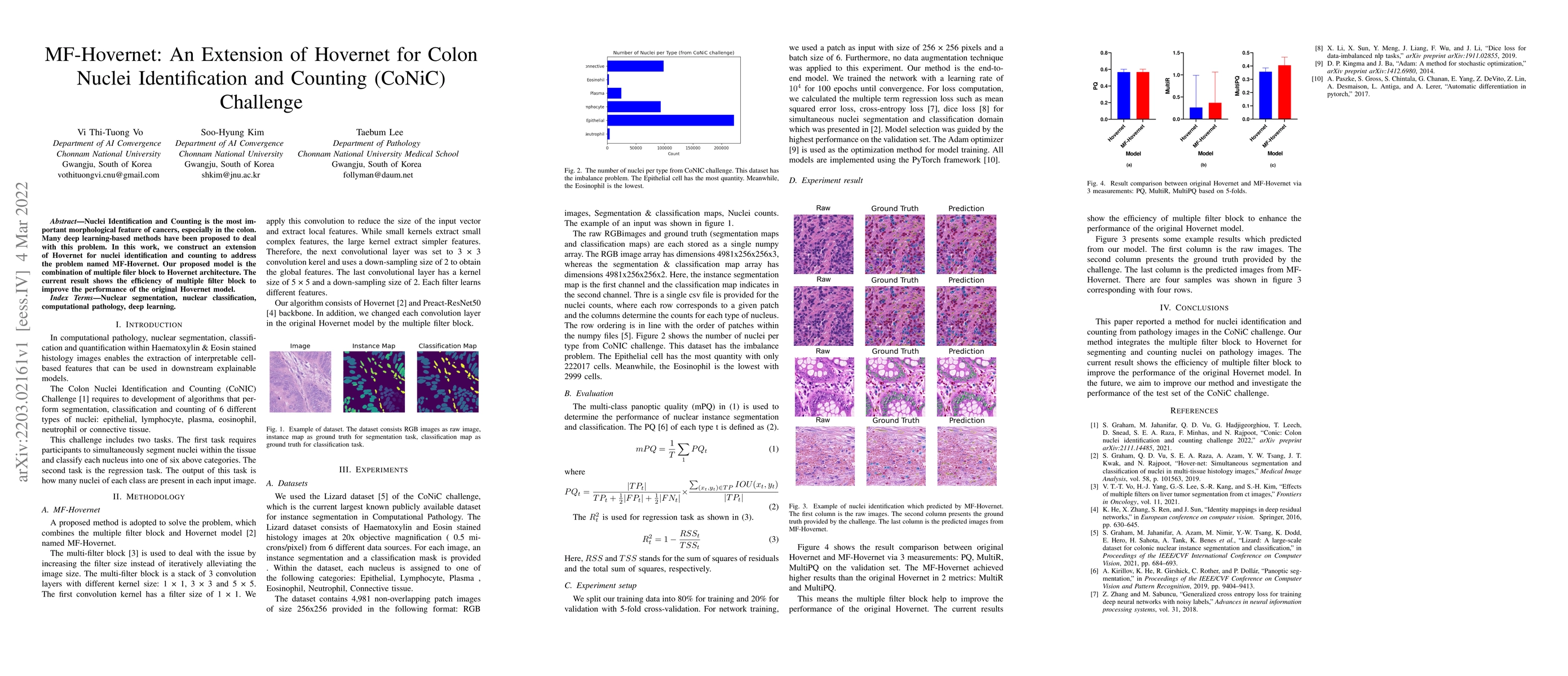 Thumbnail for MF-Hovernet: An Extension of Hovernet for Colon Nuclei Identification
  and Counting (CoNiC) Challenge