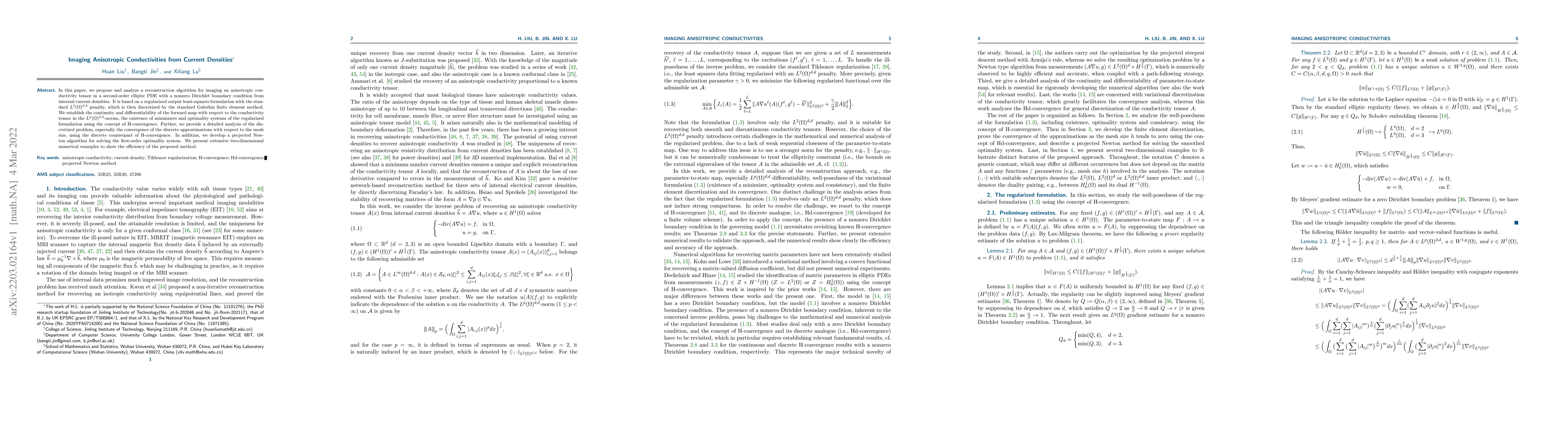 Thumbnail for Imaging Anisotropic Conductivities from Current Densities