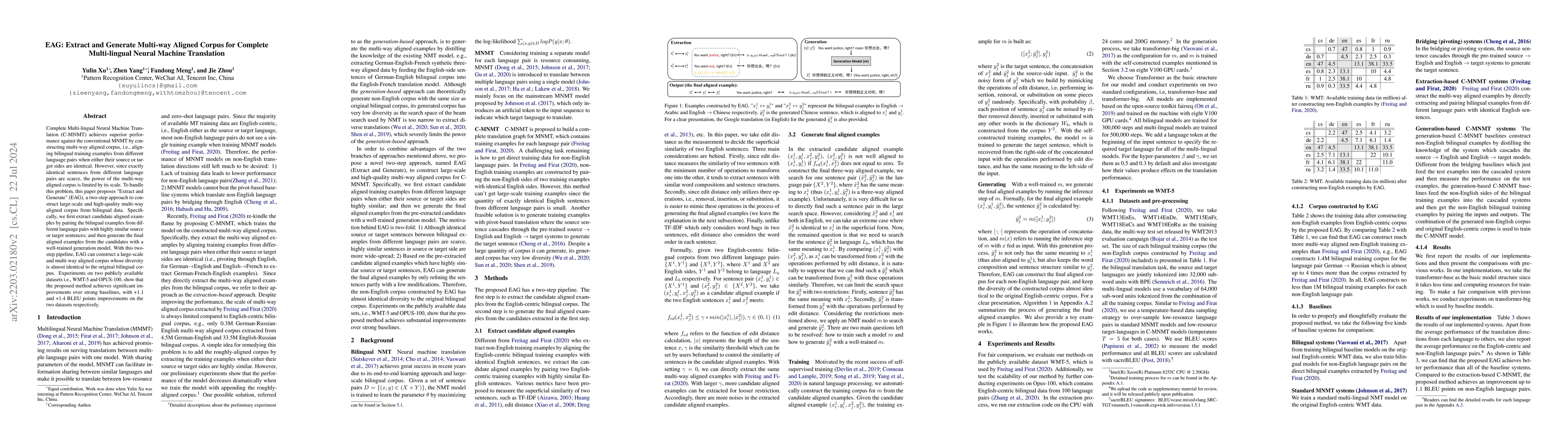 Thumbnail for EAG: Extract and Generate Multi-way Aligned Corpus for Complete
  Multi-lingual Neural Machine Translation