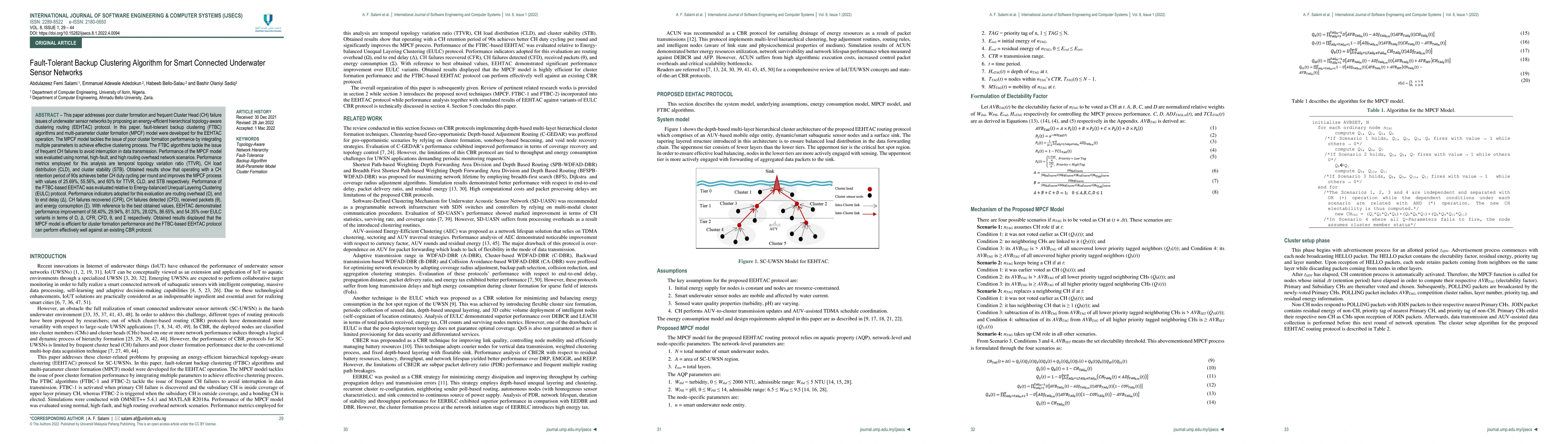Thumbnail for Fault-Tolerant Backup Clustering Algorithm for Smart Connected
  Underwater Sensor Networks