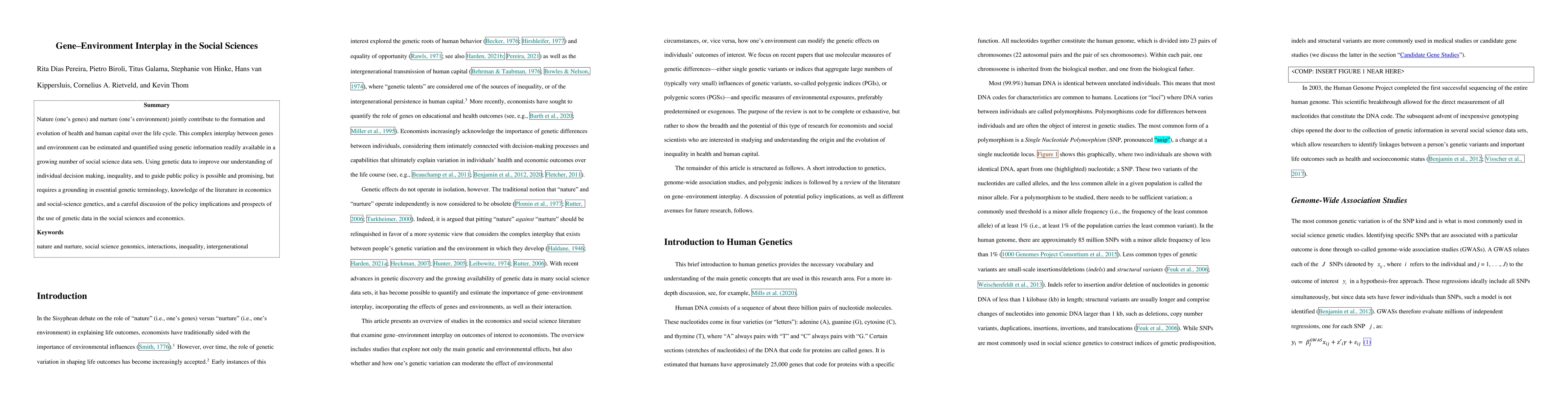 Thumbnail for Gene-Environment Interplay in the Social Sciences