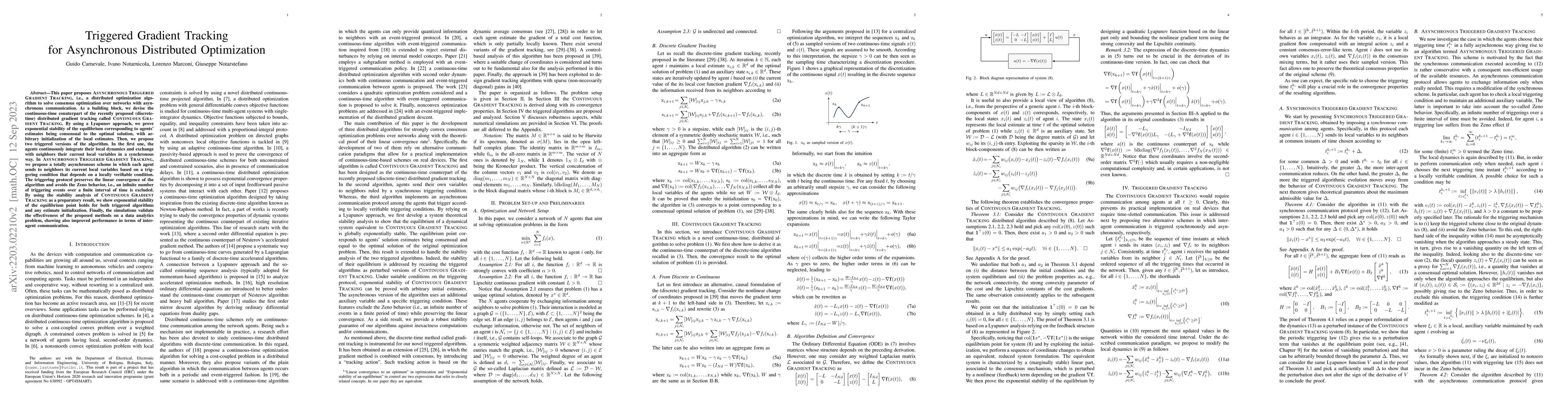 Thumbnail for Triggered Gradient Tracking for Asynchronous Distributed Optimization