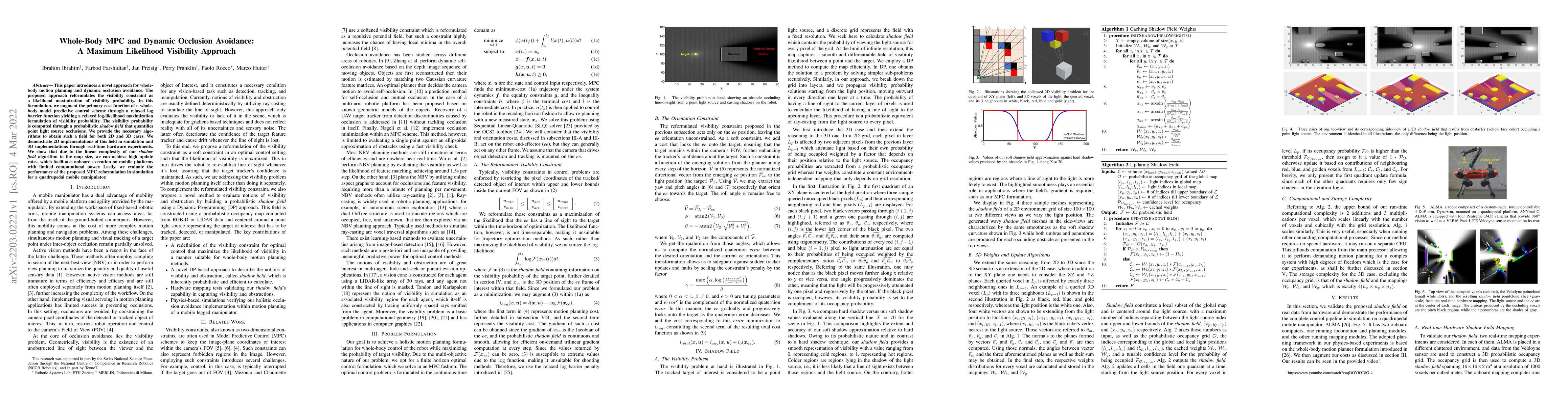 Thumbnail for Whole-Body MPC and Dynamic Occlusion Avoidance: A Maximum Likelihood
  Visibility Approach