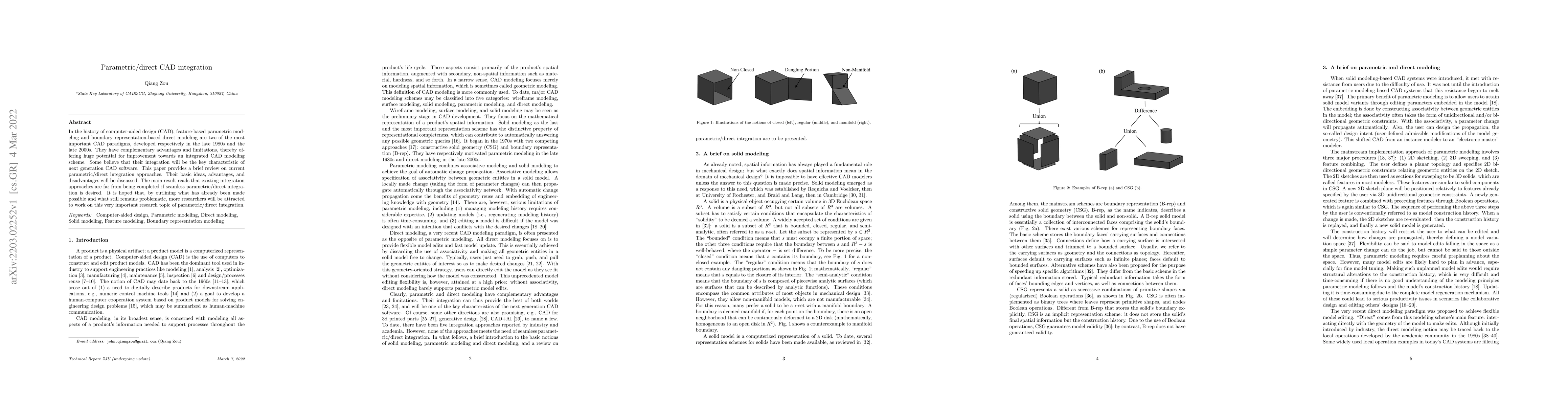 Thumbnail for Parametric/direct CAD integration