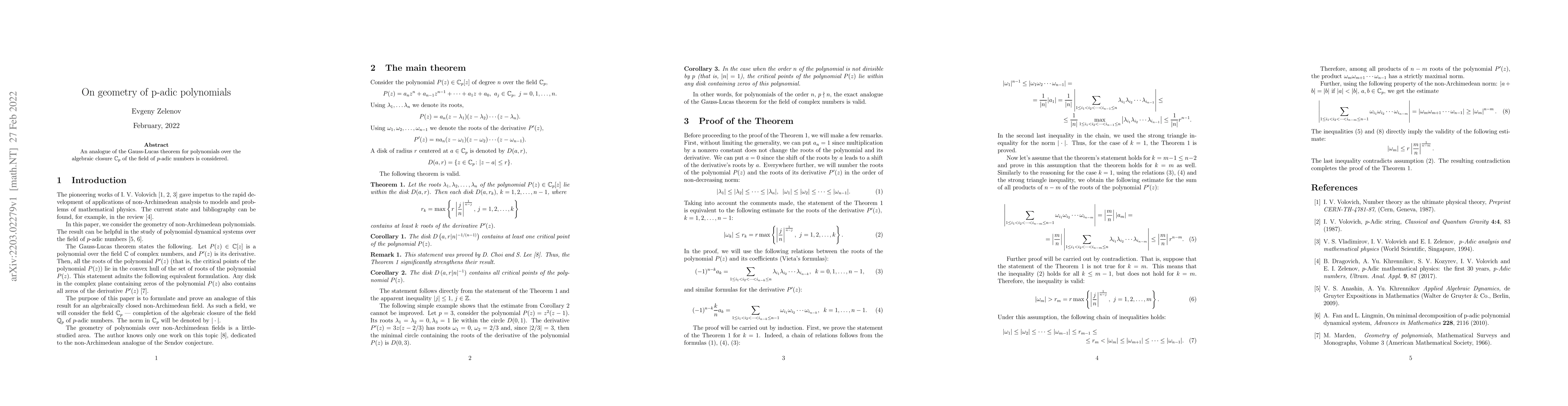 Thumbnail for On geometry of p-adic polynomials