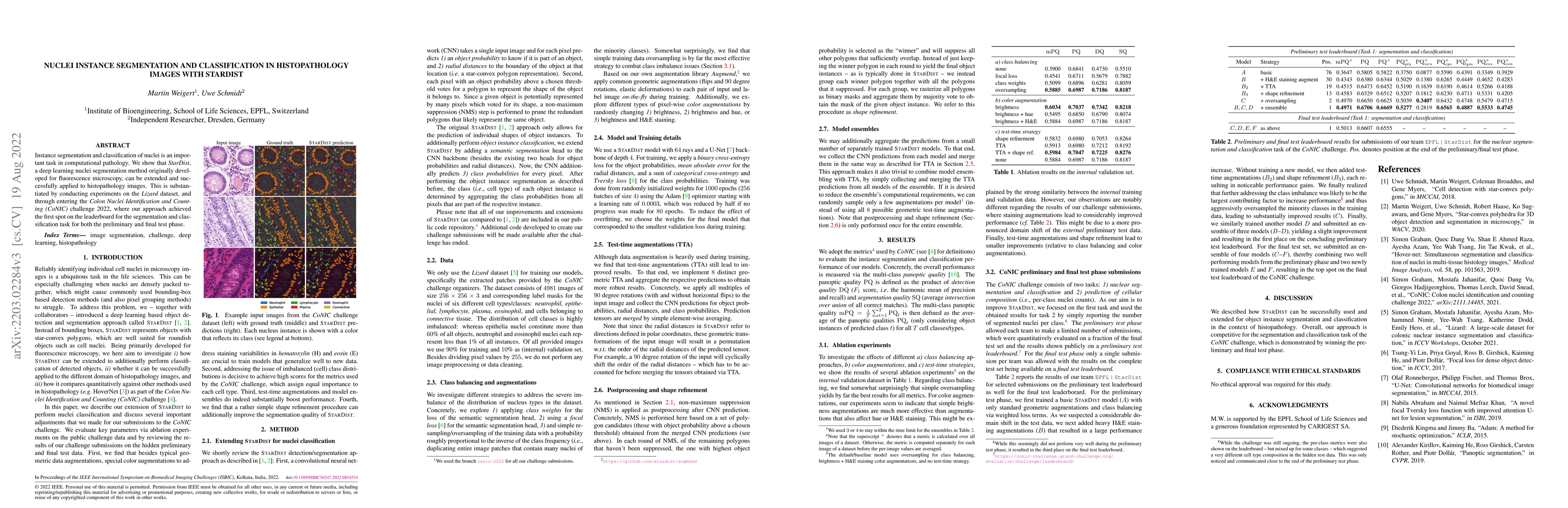 Thumbnail for Nuclei instance segmentation and classification in histopathology images
  with StarDist