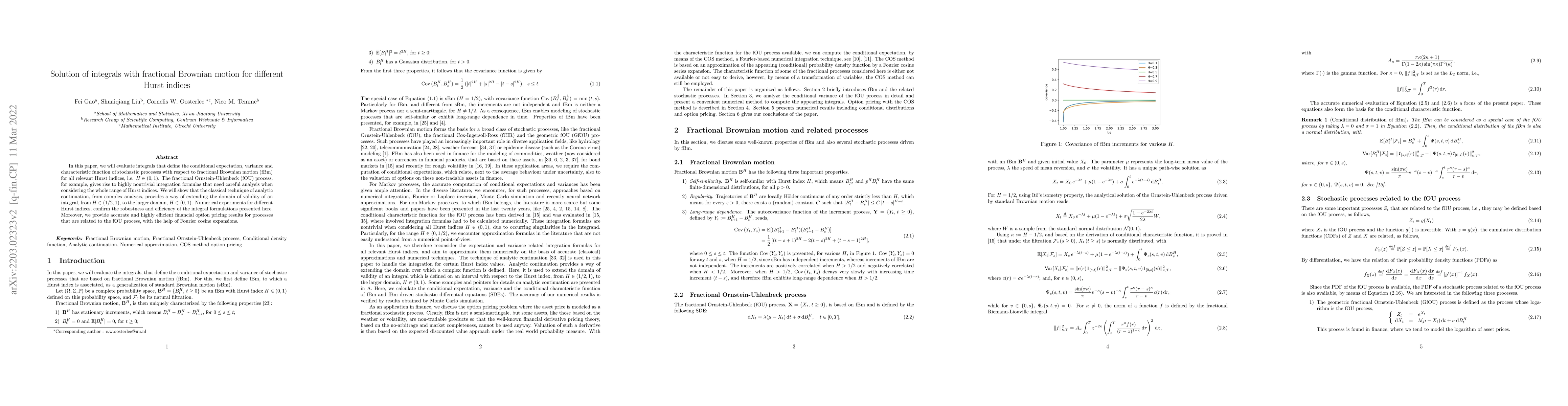 Thumbnail for Solution of integrals with fractional Brownian motion for different
  Hurst indices