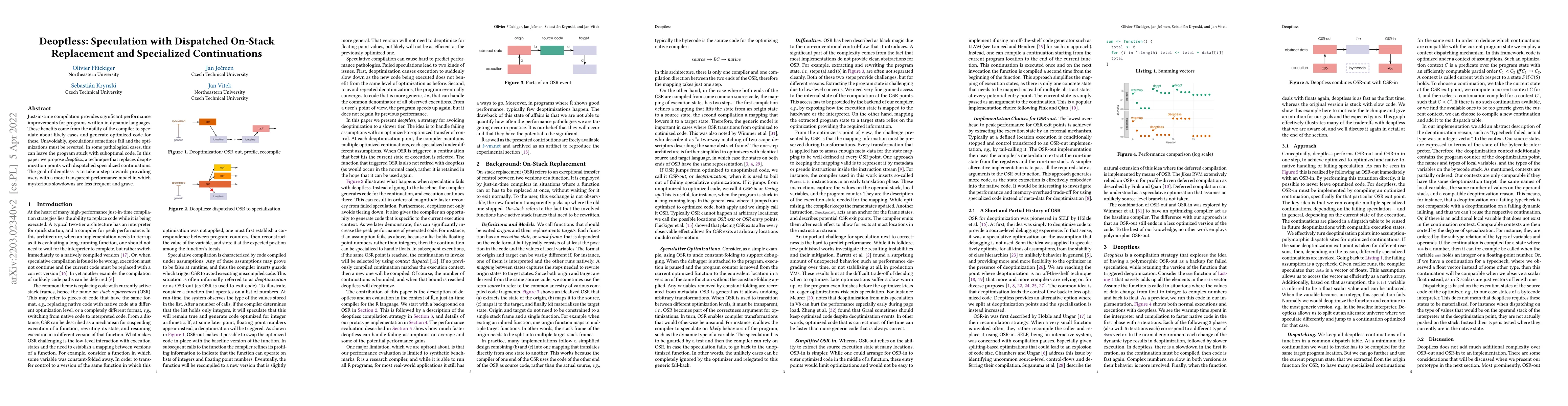 Thumbnail for Deoptless: Speculation with Dispatched On-Stack Replacement and
  Specialized Continuations