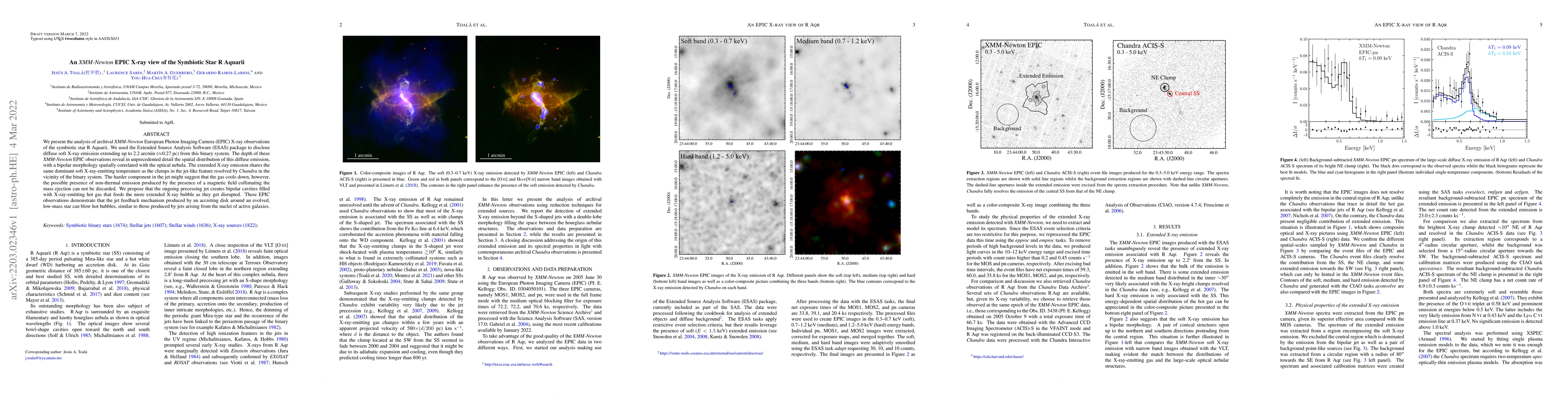Thumbnail for An XMM-Newton EPIC X-ray view of the Symbiotic Star R~Aquarii