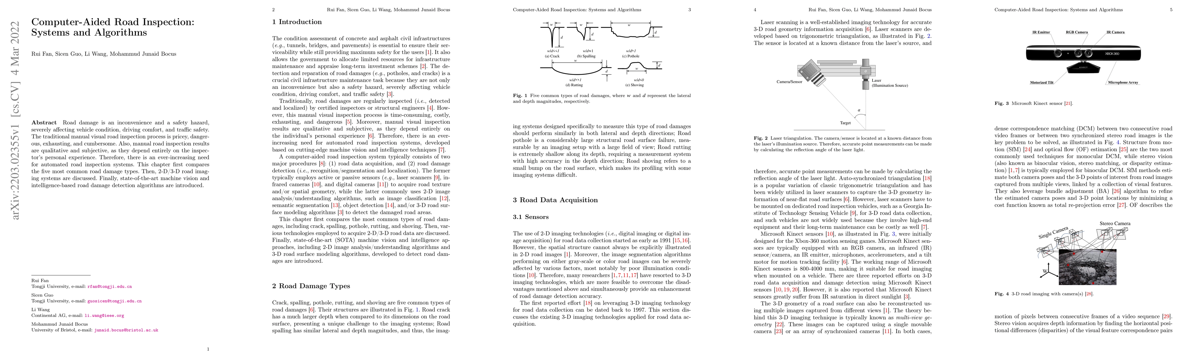 Thumbnail for Computer-Aided Road Inspection: Systems and Algorithms