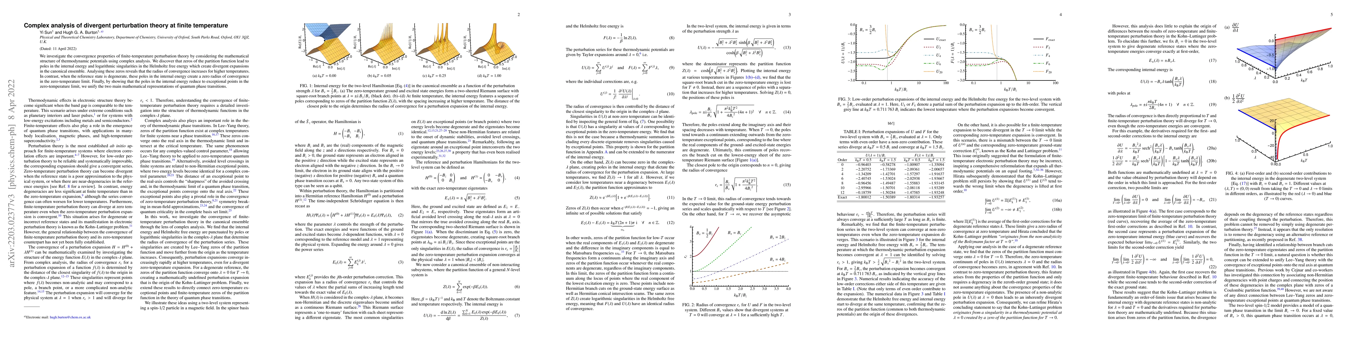 Thumbnail for Complex analysis of divergent perturbation theory at finite temperature